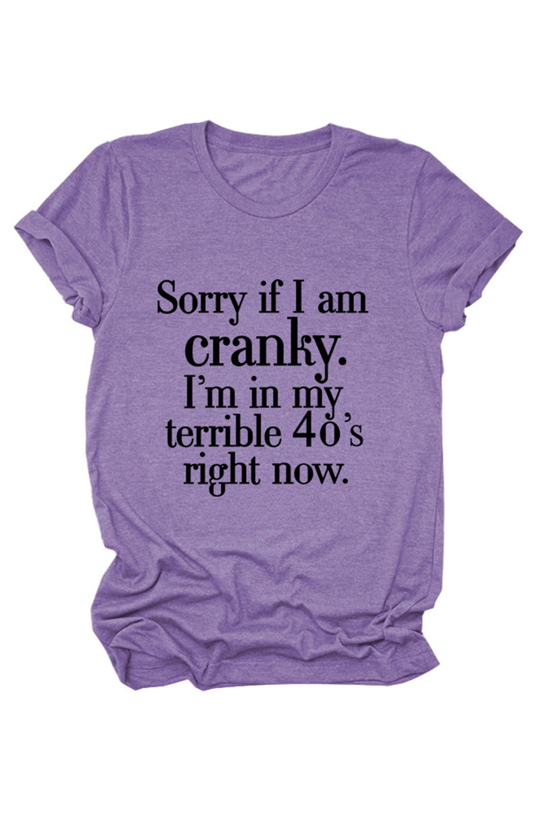 Sorry If I Am Cranky Printed T-shirt Light Blue · XL
