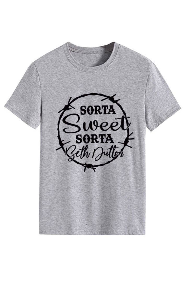 Sorta Sweet Printed T-shirt Pink · XL