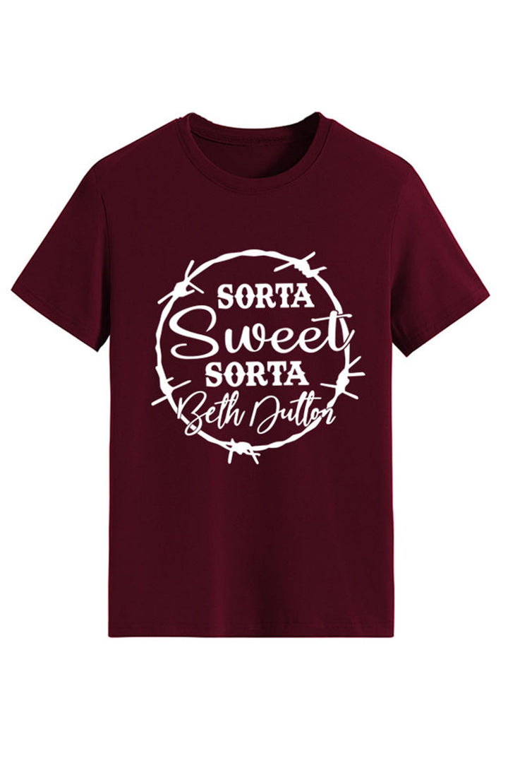 Sorta Sweet Printed T-shirt Pink · M