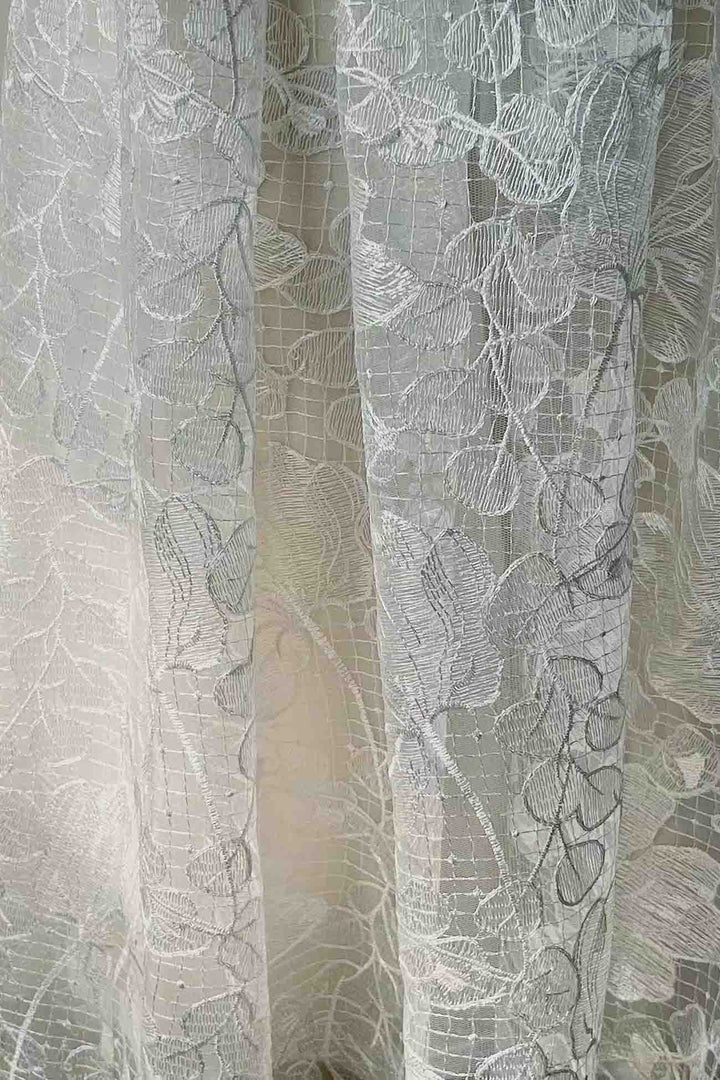 Strapless Embroidered Lace Midi Dress White · L