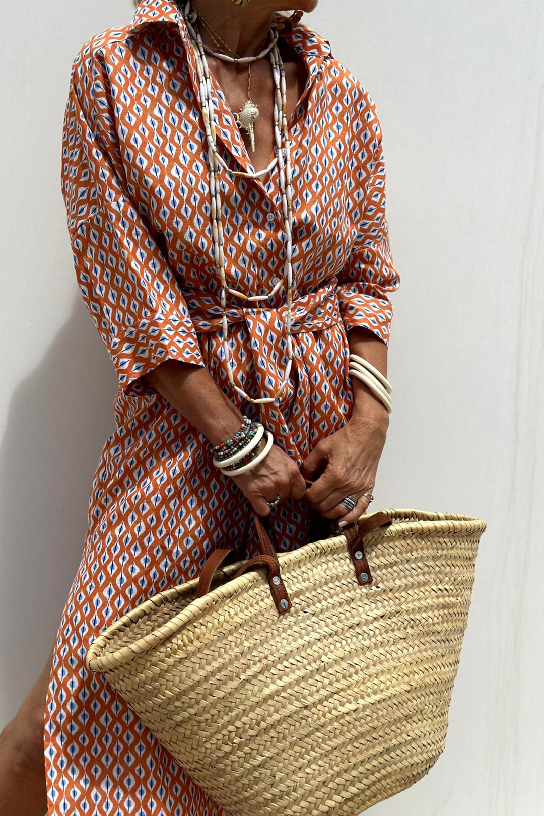 Printed Half Sleeve Shirt Dress Grey Rhombic · XL