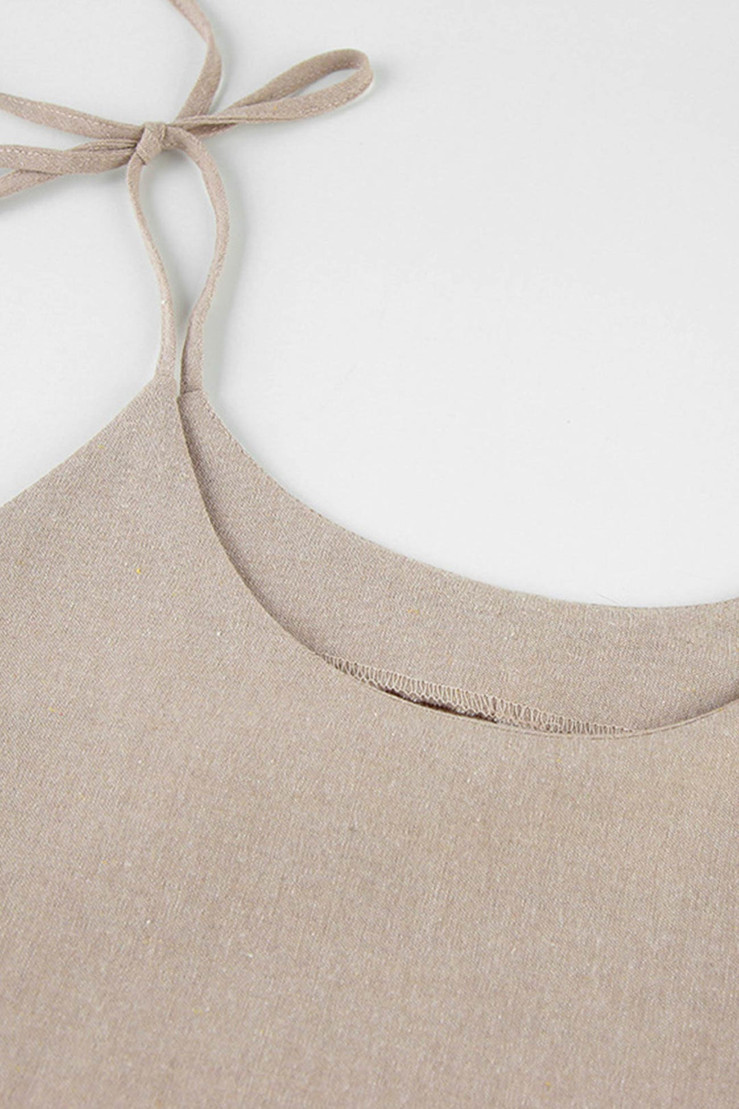 Tie-up Straps Cotton Cami Dress Black · L