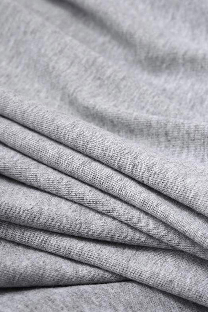 V Neck Slit Hem Sweatshirt Dress Grey · XL