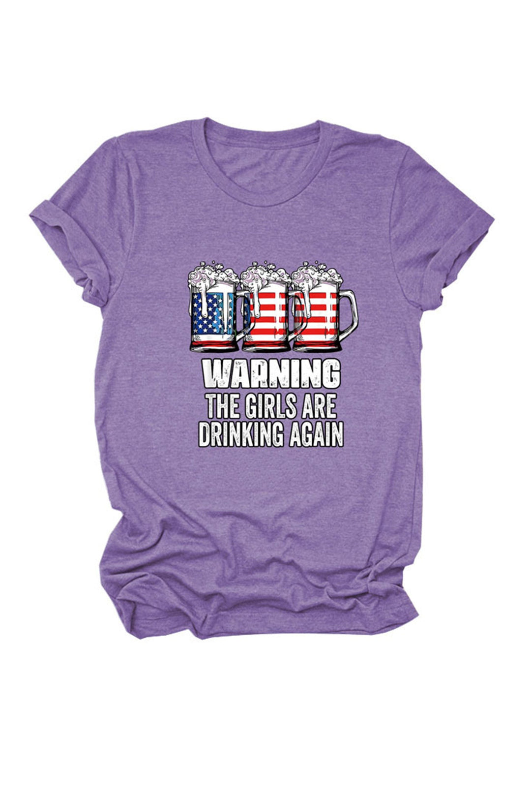 Warning The Girls Are Printed  T-Shirt Mustard Yellow · S