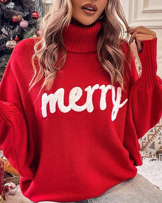 Loose-fitting Batwing Sleeve Knit Top