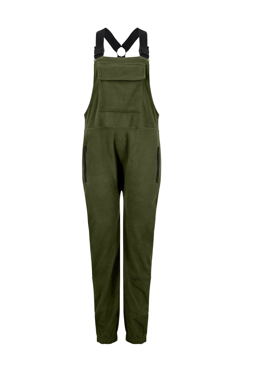 Polar Fleece Sleeveless Baggy Overalls Beige · M