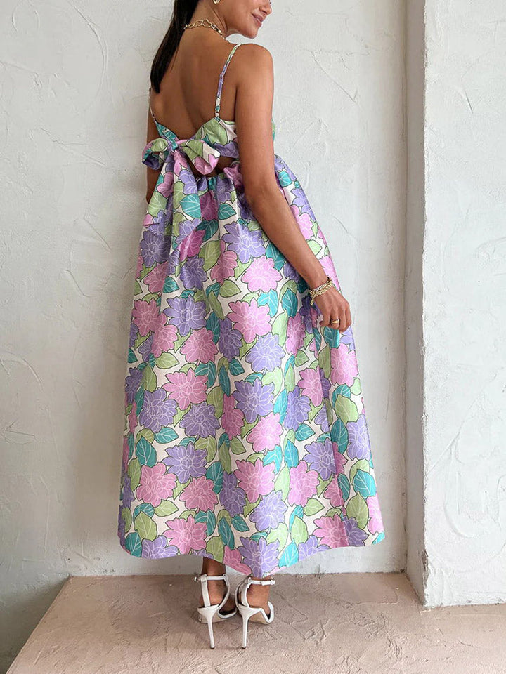 Floral Tie Back Sundress Floral / S
