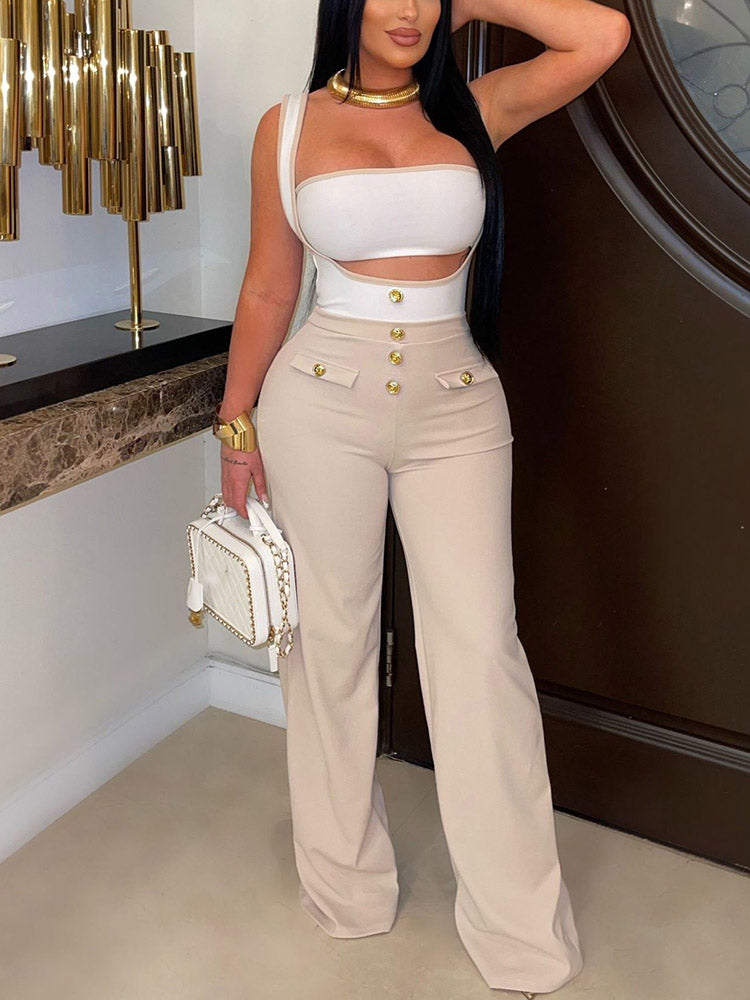 Tube Top Overall Set Apricot / XL