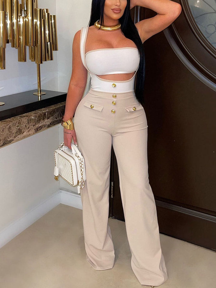 Tube Top Overall Set Apricot / XL