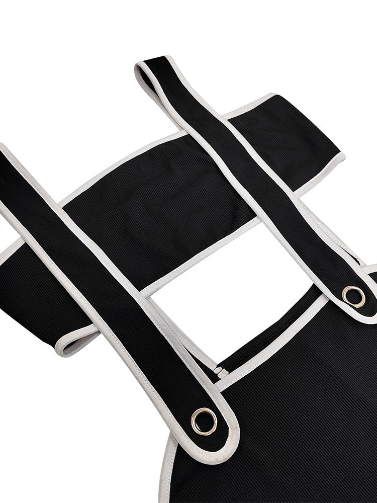 Tube Top Suspender Dress Set Green / S