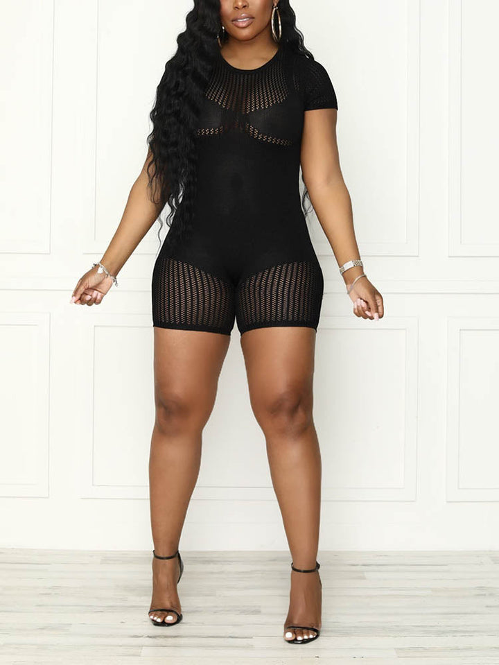 Knitted Romper Orange / S